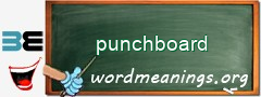 WordMeaning blackboard for punchboard